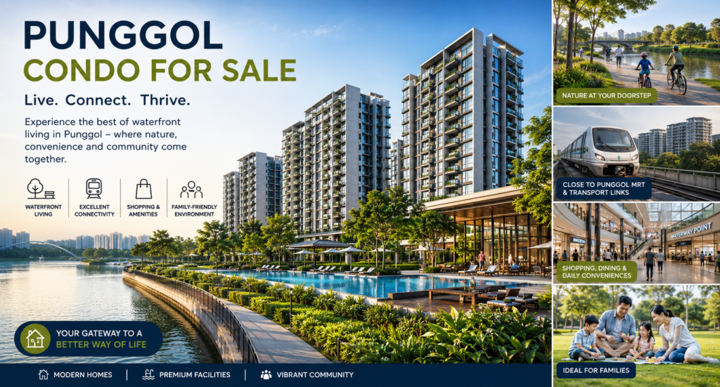  Lifestyle facilities available at a modern Punggol executive condominium.