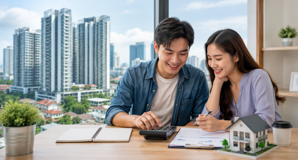 First-time buyer using the home loan calculator Singapore
