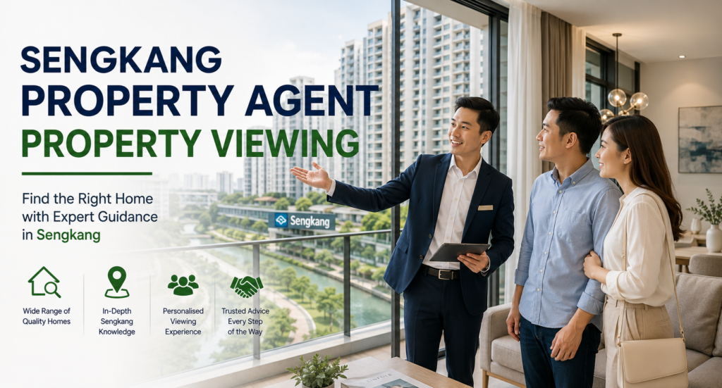 Top Sengkang property agent discussing property investment options with clients